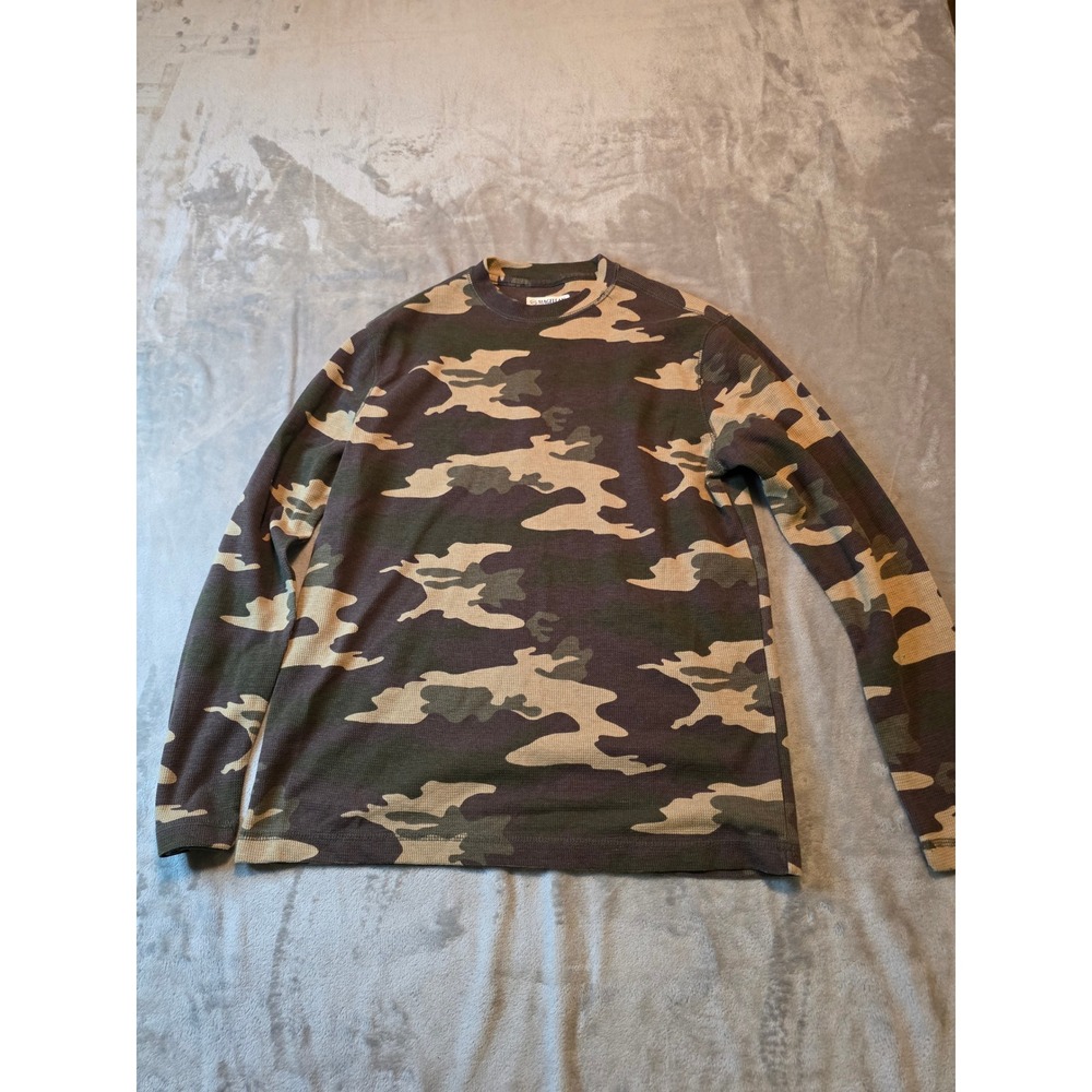 Magellan Outdoors Thermal Shirt Mens Small Camo Waffle Knit Loose Fit L/S